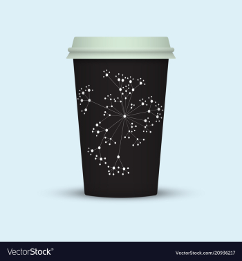 Plastic coffee cup vector image