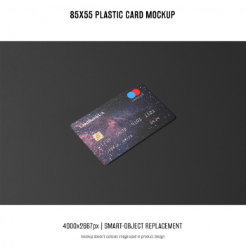 Plastic credit card mockup Free Psd