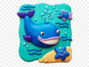 Plasticine Paper Appliquxe9 u041bu0435u043fu043au0430 Polymer clay - Cute cartoon whale clay 