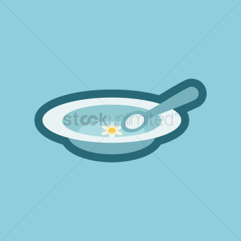 Plate and spoon for a toddler Plate and spoon for a toddler