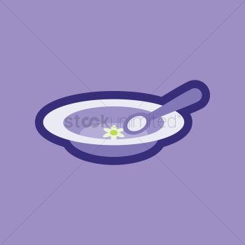 Plate and spoon for a toddler Plate and spoon for a toddler