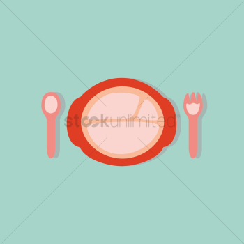 Plate with cutlery Plate with cutlery
