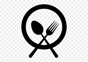 Plate With Fork And Knife Cross Vector - Food Plate Icon Vector