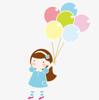 Play The Balloon Girl, Color Balloon, Cute Girl, Cute Little ...