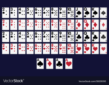 playing cards 62x90 mm from one to ten