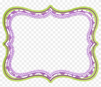 Pleasant Polka Dot Clip Art Border - Purple And Green Border