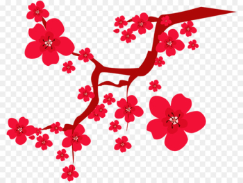 Plum blossom Floral design Clip art - Creative pink plum blossom festival 