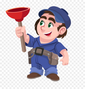 Plumber Download Display resolution Clip art - Hand-drawn cartoon chubby pass repairman toilet 