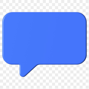 PNG 3D blue speech bubble, | Free PNG - rawpixel