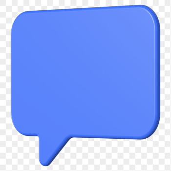 PNG 3D blue speech bubble, | Free PNG - rawpixel