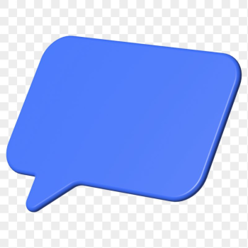 PNG 3D blue speech bubble, | Free PNG - rawpixel