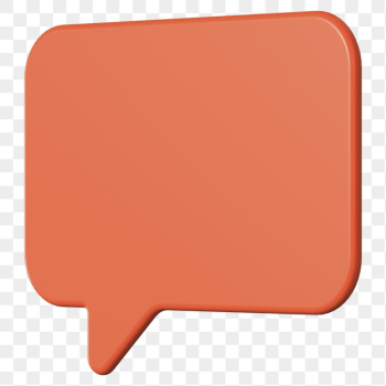 PNG 3D orange speech bubble, | Free PNG - rawpixel