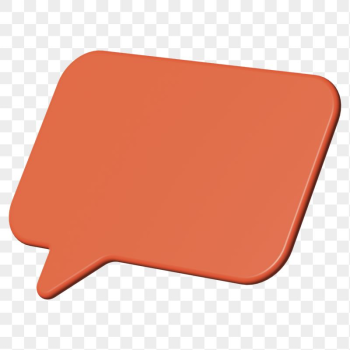 PNG 3D orange speech bubble, | Free PNG - rawpixel