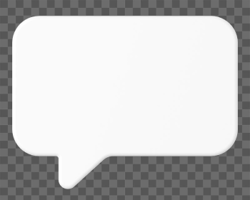 PNG 3D white speech bubble, | Free PNG - rawpixel