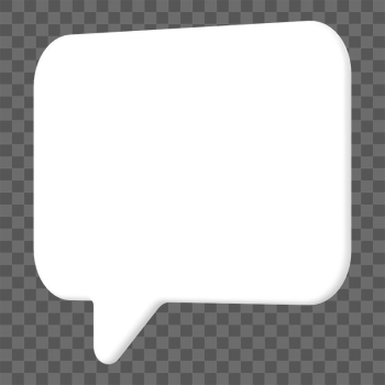 PNG 3D white speech bubble, | Free PNG - rawpixel