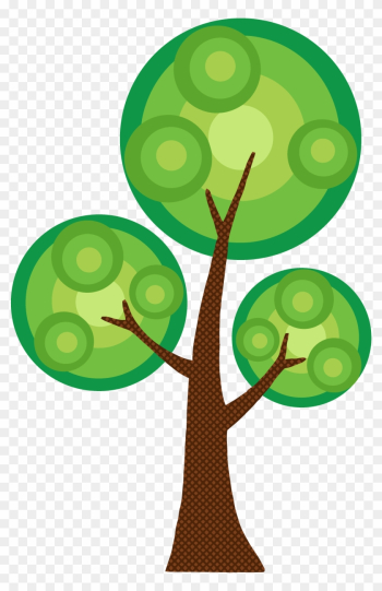 Png 4211 Abstract Cartoon Tree With Three Crowns - Tree With Three Branches