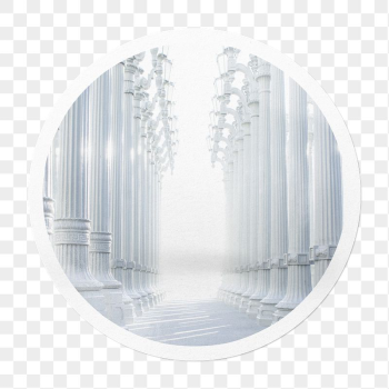 Png aesthetic white pillars sticker, | Free PNG - rawpixel