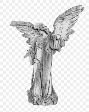 Png angel statue sticker, transparent | Free PNG - rawpixel