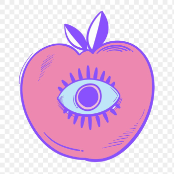 Png apple doodle cartoon teen sticker Png apple doodle cartoon teen sticker
