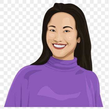 PNG asian woman sticker, isolated | Free PNG - rawpixel