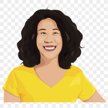 PNG asian woman sticker, isolated | Free PNG - rawpixel