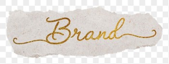 PNG brand word, gold glittery | Free PNG - rawpixel