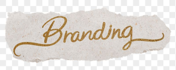 PNG branding word, gold glittery | Free PNG - rawpixel