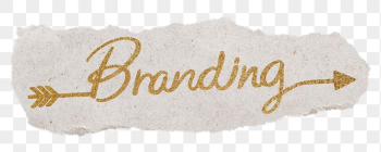 PNG branding word, gold glittery | Free PNG - rawpixel