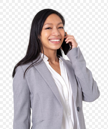 Png Businesswoman talking mockup on the phone | Free stock illustration | High Resolution graphic