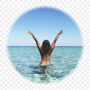 Png carefree woman at the beach | Free PNG - rawpixel