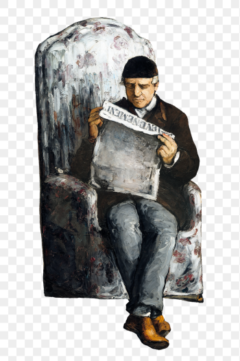 Png Cezanne&rsquo;s Father sticker, post-impressionist | Free PNG Illustration - rawpixel