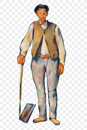 Png Cezanne&rsquo;s Gardener sticker, post-impressionist | Free PNG Illustration - rawpixel