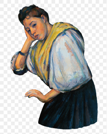 Png Cezanne&rsquo;s Italian Woman sticker, | Free PNG Illustration - rawpixel