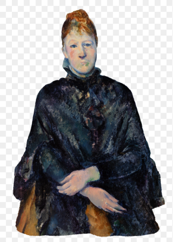 Png Cezanne&rsquo;s Madame sticker, post-impressionist | Free PNG Illustration - rawpixel