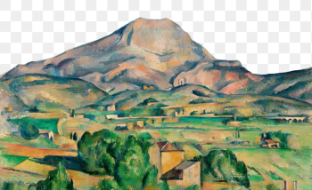 Png Cezanne&rsquo;s Mont Sainte-Victoire border, | Free PNG Illustration - rawpixel