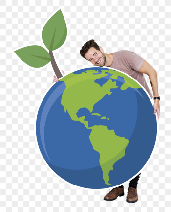 Png Cheerful man with environmental | Free PNG - rawpixel