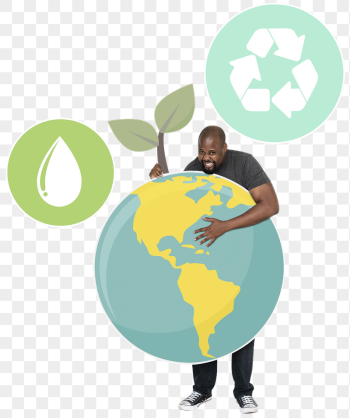 Png Cheerful man with environmental | Free PNG - rawpixel