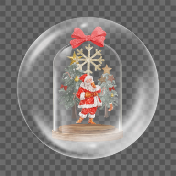 PNG Christmas Santa snow globe | Free PNG - rawpixel