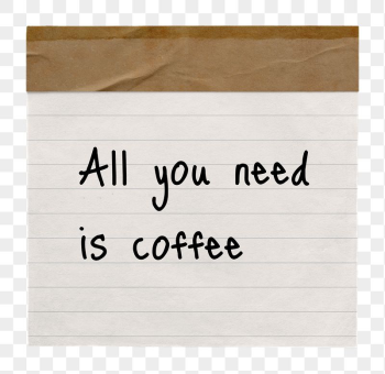 PNG coffee lover quote, stationery | Free PNG - rawpixel