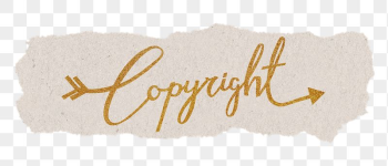 PNG copyright word, gold glittery | Free PNG - rawpixel