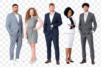 Png Diverse business people mockup full body… | Free stock illustration | High Resolution graphic