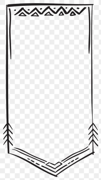 Png doodle bohemian flag banner illustration Png doodle bohemian flag banner illustration