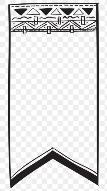 Png doodle bohemian flag banner illustration Png doodle bohemian flag banner illustration