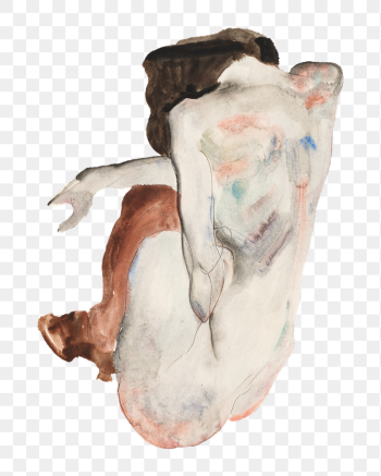 Png Egon Schiele&rsquo;s naked lady | Free PNG Illustration - rawpixel