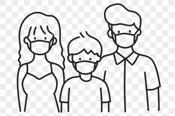 Png family wearing mask sticker, | Free PNG Illustration - rawpixel