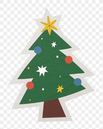 Png festive Christmas tree sticker, | Free PNG - rawpixel