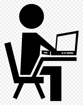 Png File - Person At Computer Icon Png