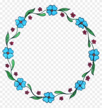 Png File Size - Transparent Floral Circle Border Png