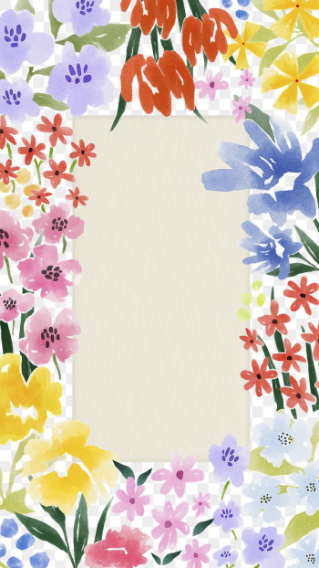 PNG floral frame sticker, transparent | Free PNG - rawpixel