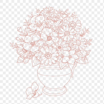 Png flower vase, sticker, vintage | Free PNG Illustration - rawpixel